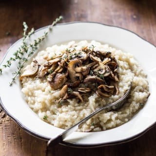 baked wild mushroom risotto | theclevercarrot.com