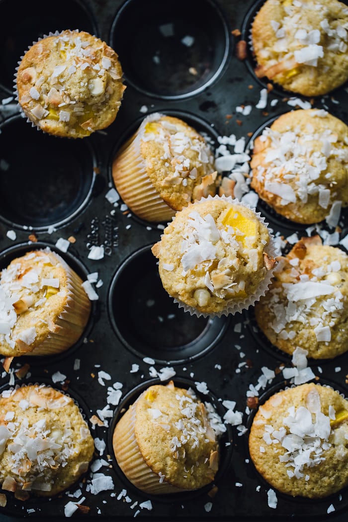 coconut mango muffins - The Clever Carrot
