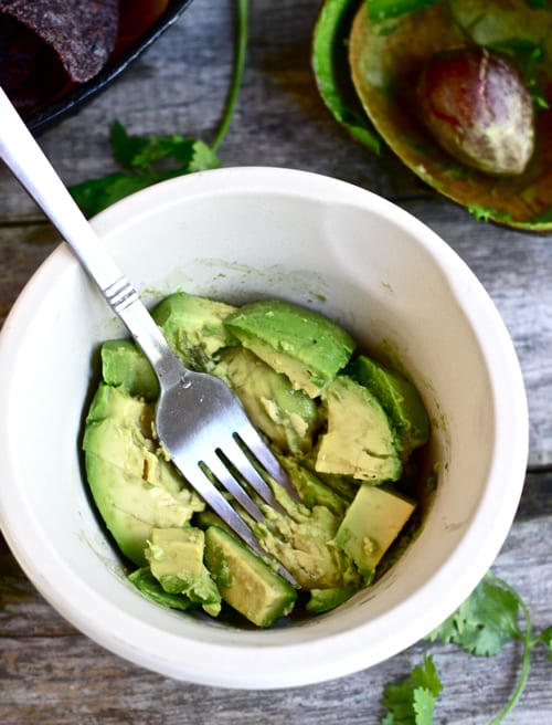 smashed avocado