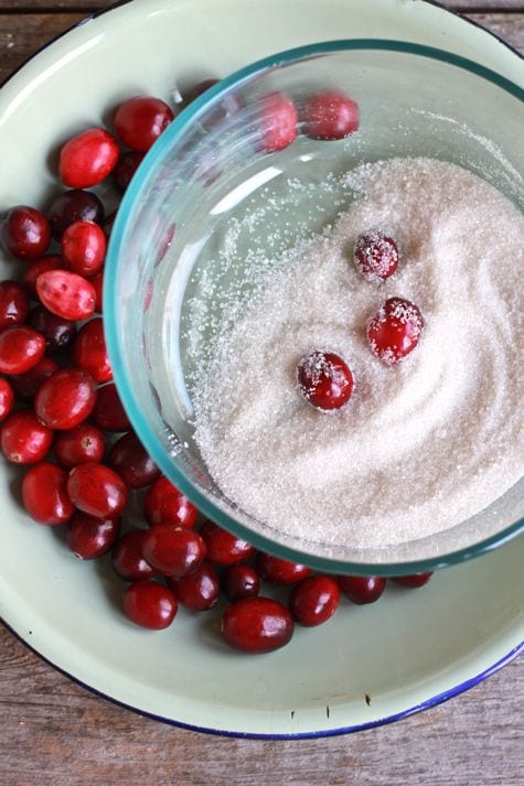 how to make sugar covered cranberries