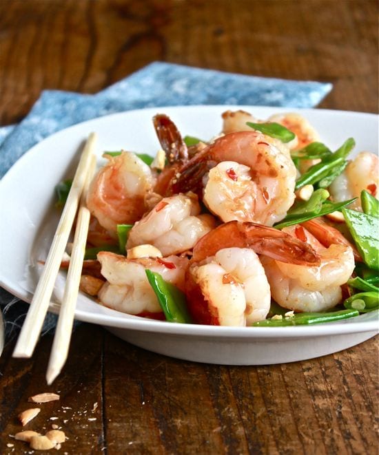 dinner tonight: sweet chili shrimp stir-fry