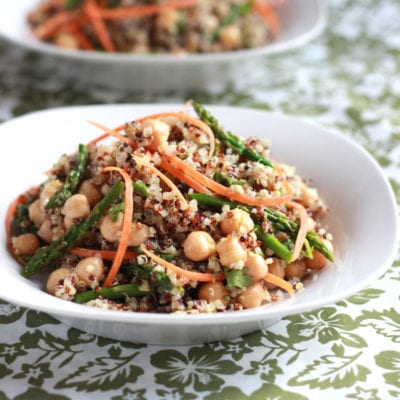 curried quinoa and asparagus salad