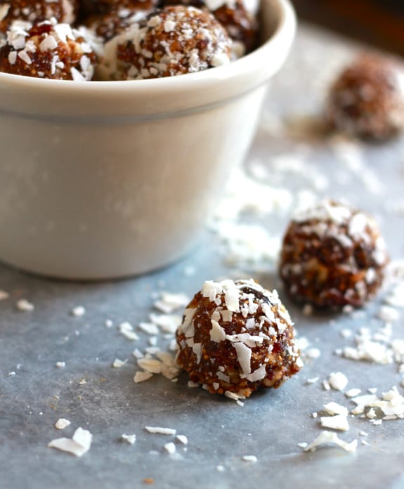 fig + cherry paleo bites | The Clever Carrot