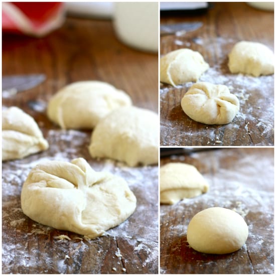 Shaping soft brioche dough into rolls