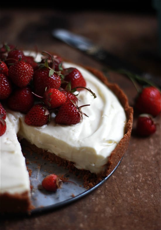 strawberries + cream tart | The Clever Carrot