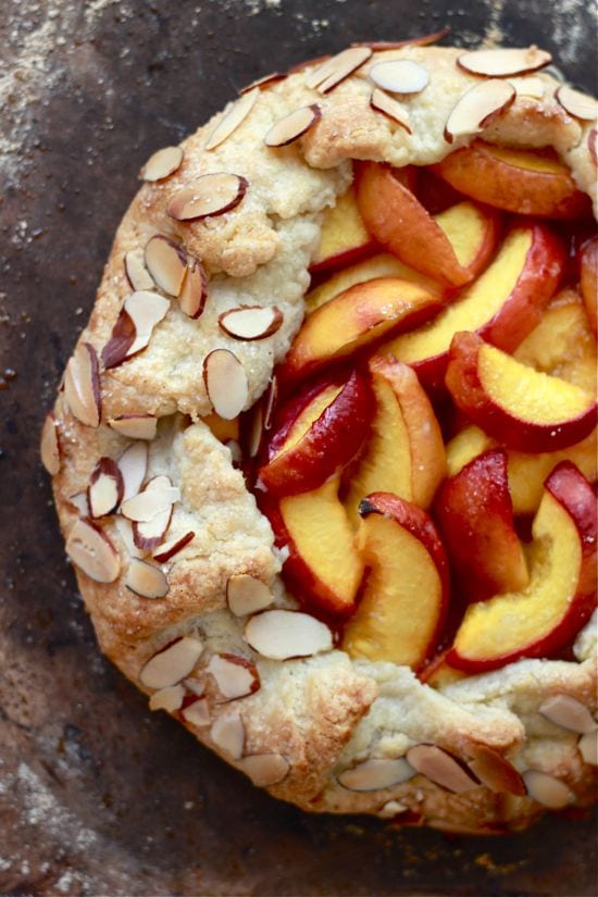 summer peach galette | The Clever Carrot