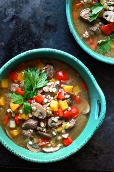 Beef & Barley Soup | theclevercarrot.com