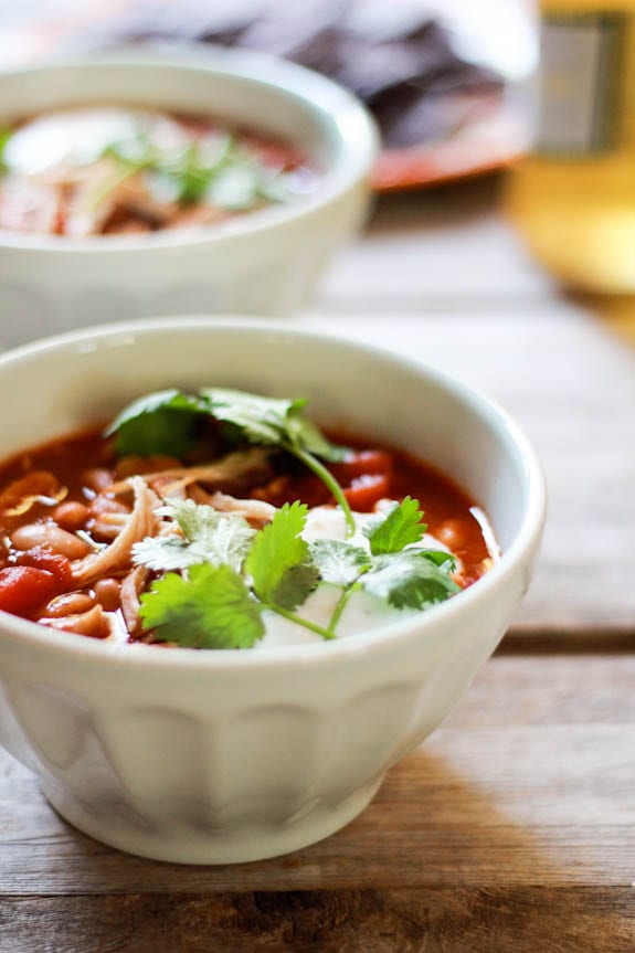 slow cooker chicken chili | The Clever Carrot