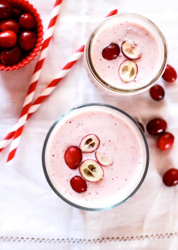 fresh cranberry yogurt drink | The Clever Carrot