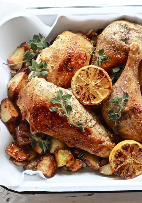 greek chicken with Lemon + Oregano | The Clever Carrot