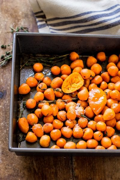 honey baked parisienne carrots with orange + thyme | theclevercarrot.com