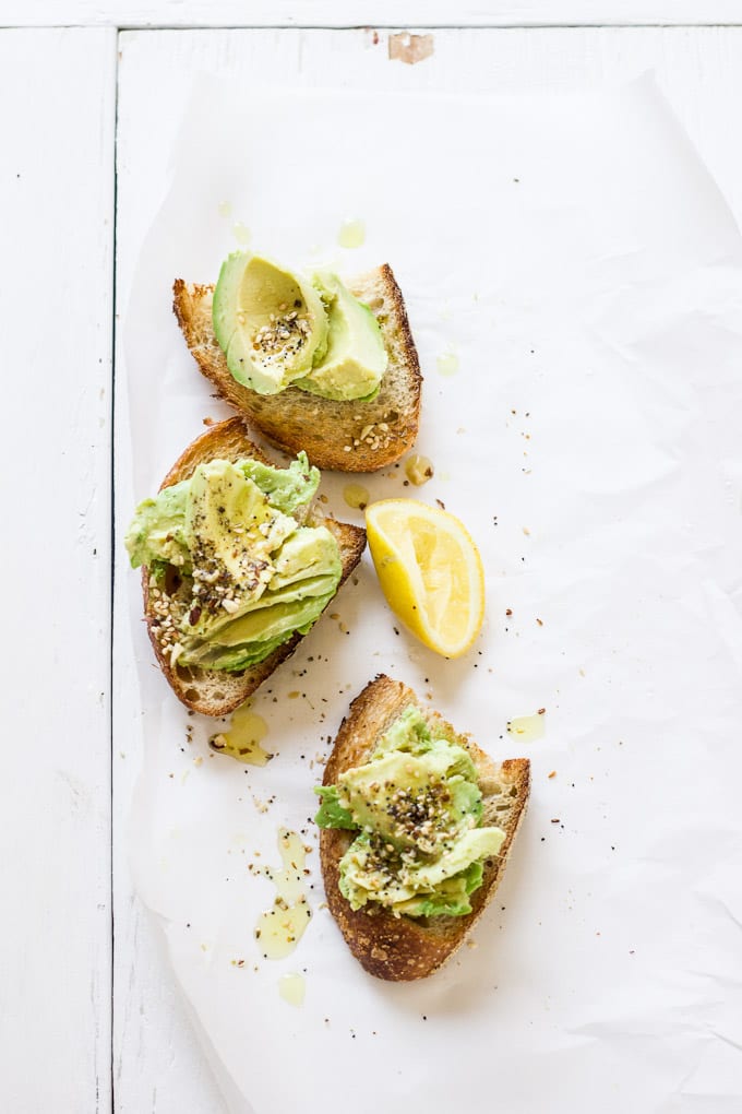 smashed avocado on dukkah sourdough