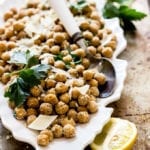 parmesan + herb baked chickpeas | The Clever Carrot