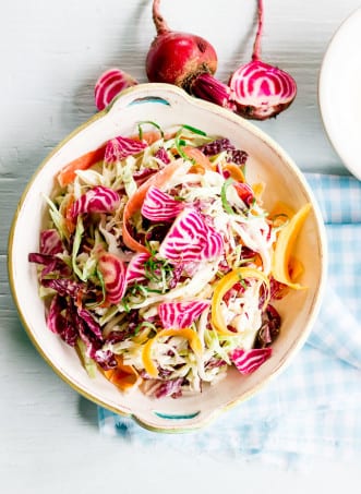 summer crunch salad with creamy caesar dressing | theclevercarrot.com
