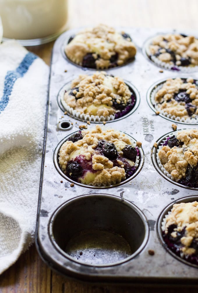 buttermilk blueberry crumb muffins