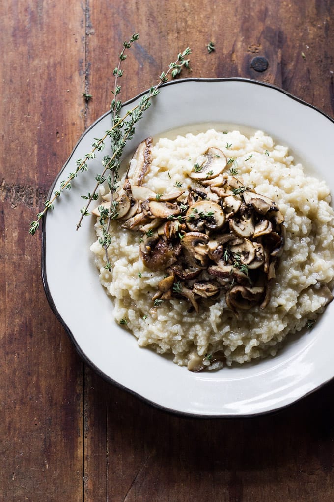 baked wild mushroom risotto | theclevercarrot.com