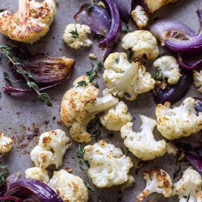 mustard roasted cauliflower with thyme