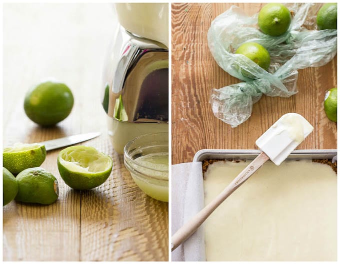 lightened up key lime bars {without condensed milk} | theclevercarrot.com