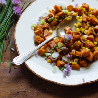 ally’s skillet spiced yams & a new cookbook