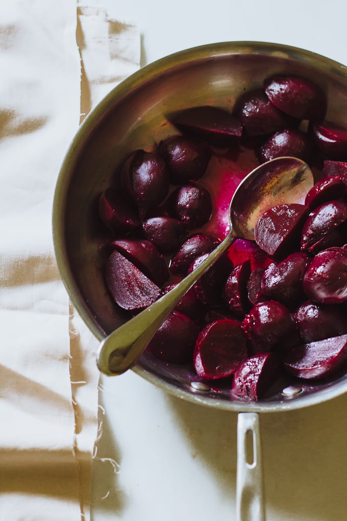 cooking in the barn & scrumptious buttered beets | theclevercarrot.com