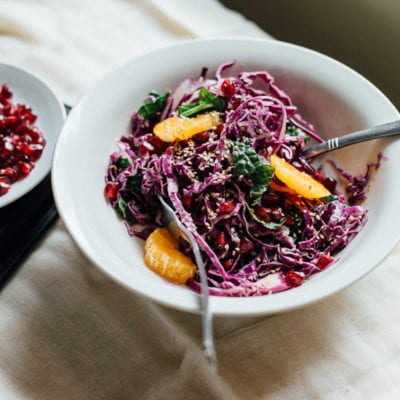 pack and go lunch: tangled red cabbage salad
