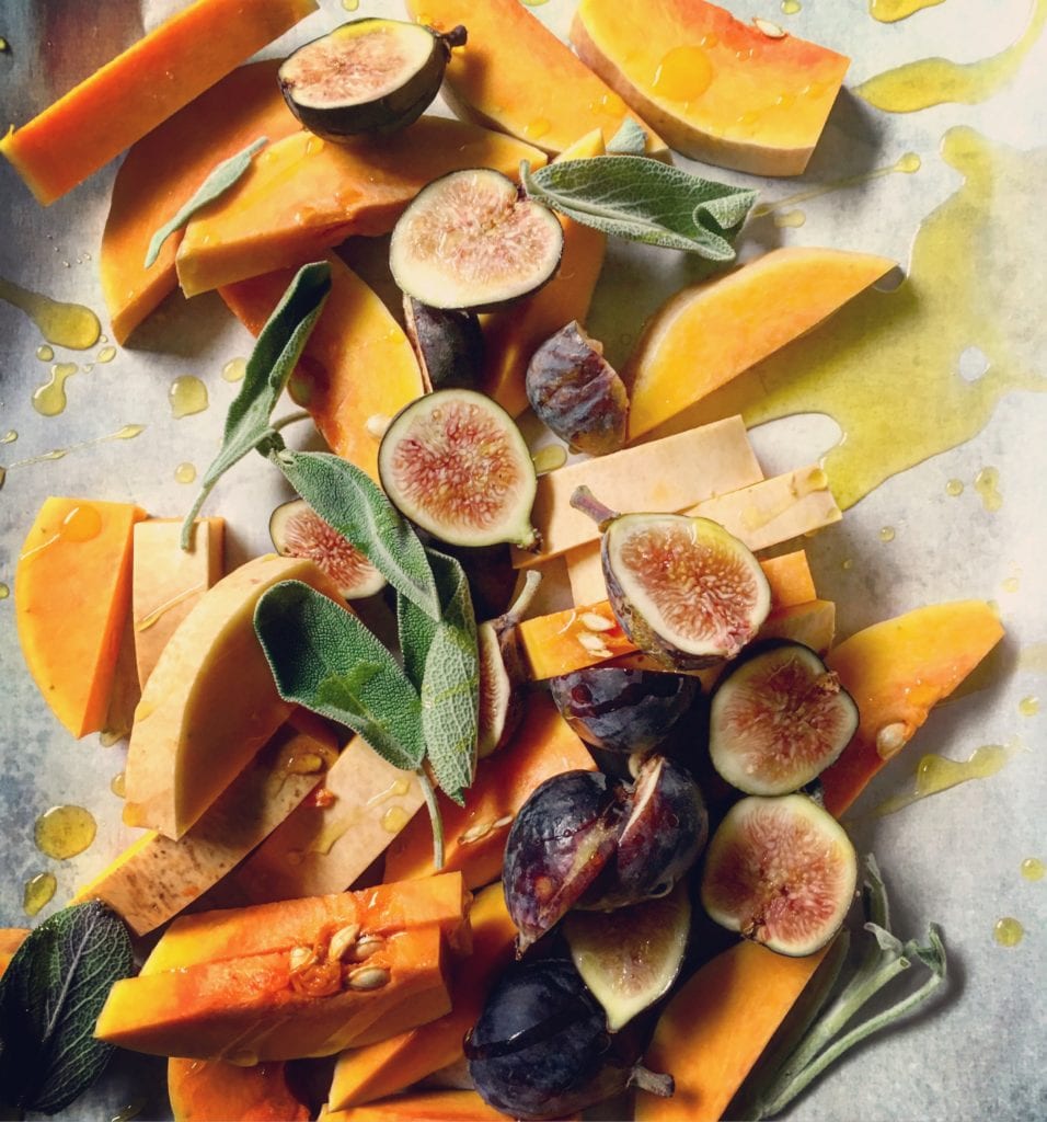 Butternut Squash with Figs + Sage | theclevercarrot.com