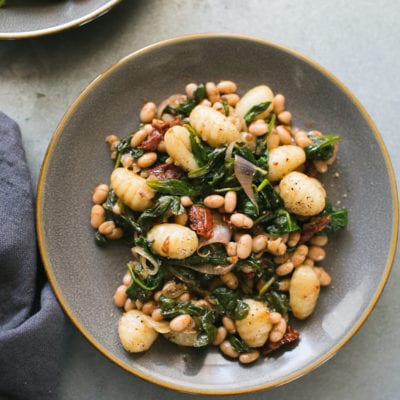 Spinach and Gnocchi with White Beans from Power Plates + a Giveaway