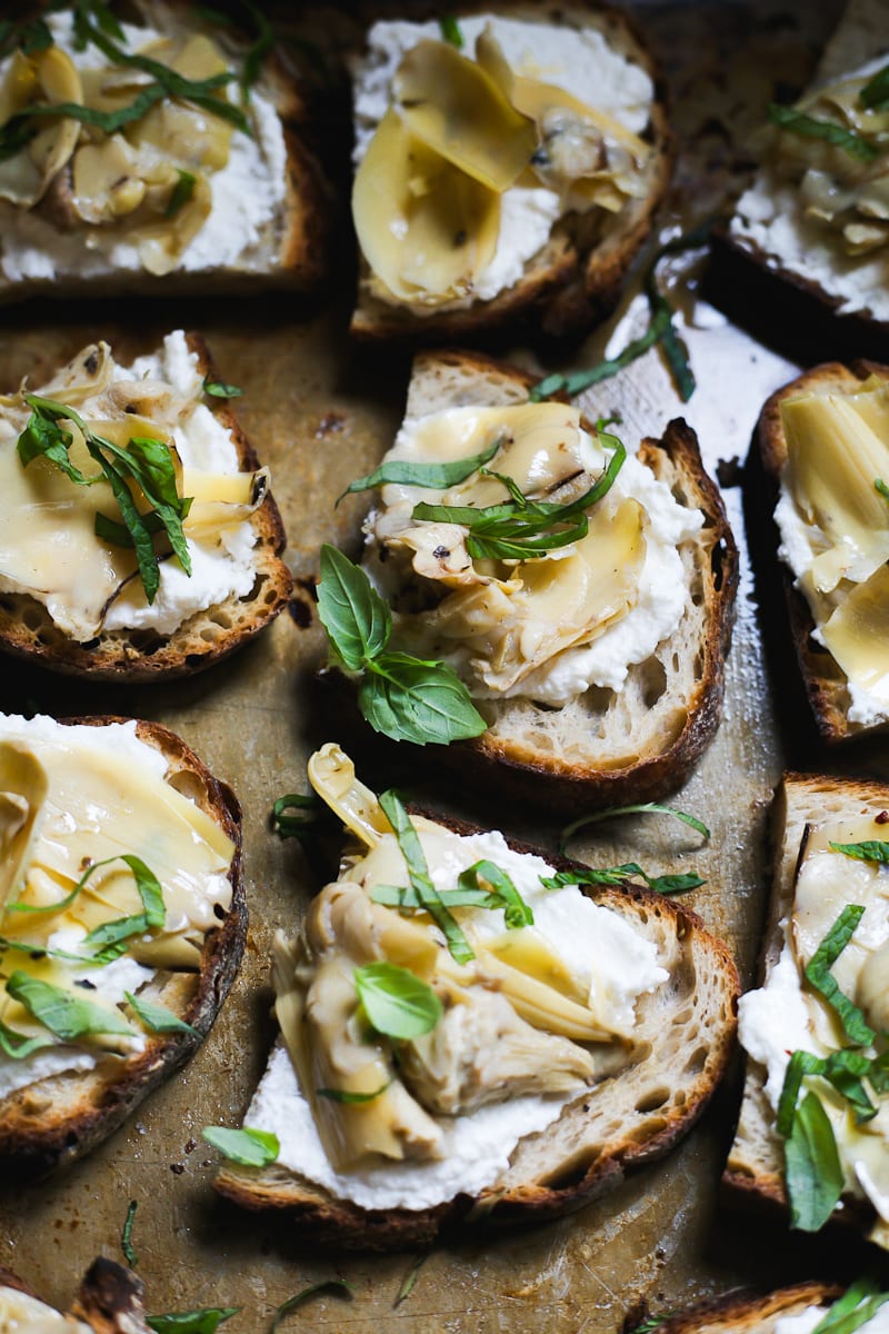 Close up Slice of Sourdough Crostini | theclevercarrot.com