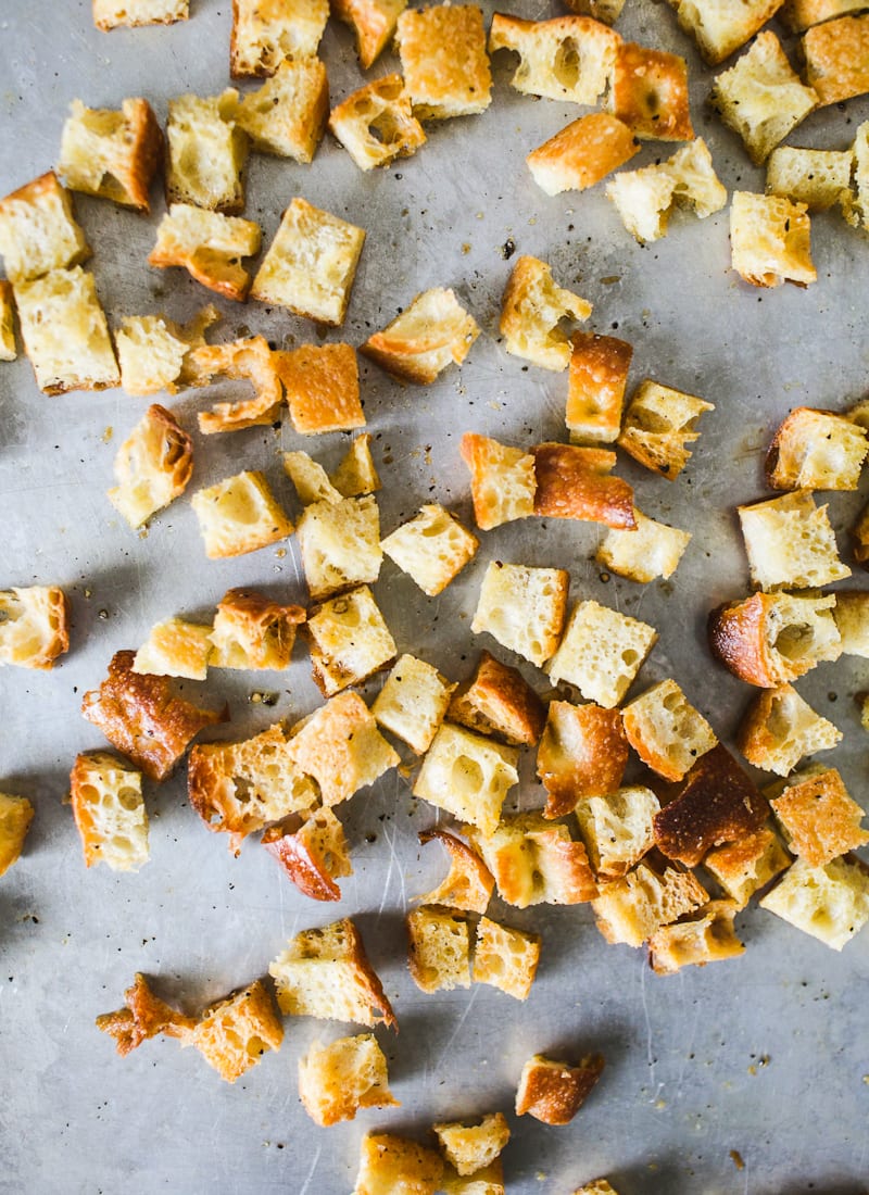 Sourdough croutons | theclevercarrot.com