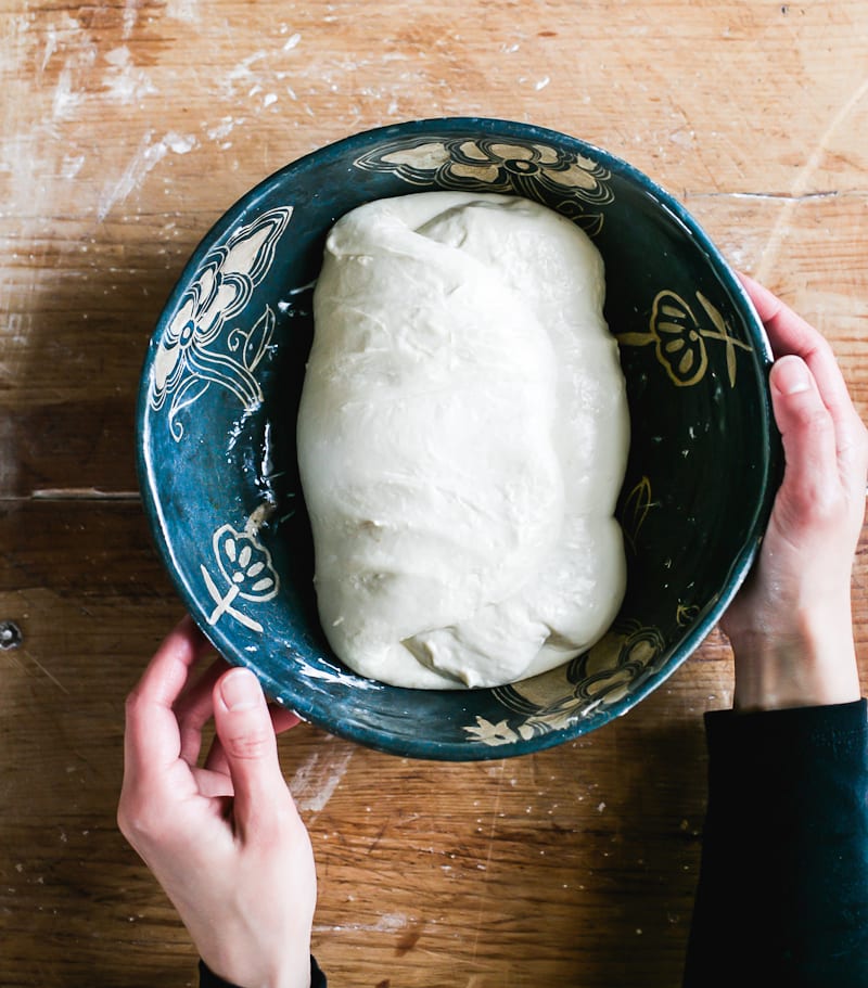 Bread dough in a bowl | theclevercarrot.com