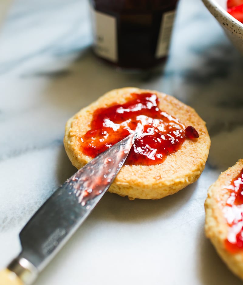 Shortcake biscuit with Bonne Maman strawberry jam