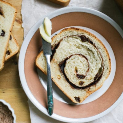 Sourdough Cinnamon Raisin Bread {with vanilla-soaked raisins!}