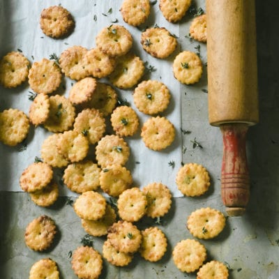 Seriously Good Sourdough Discard Crackers with Gruyere & Thyme