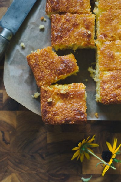 Sourdough Cornbread Thick-Cut Squares