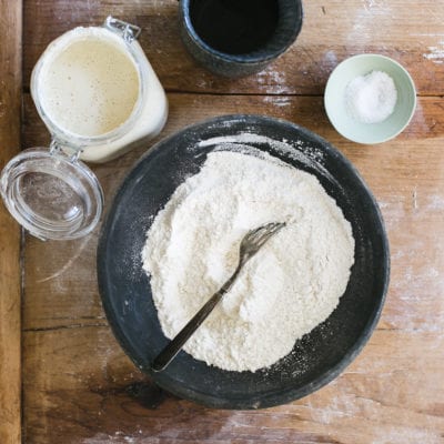 Bowl of bread flour