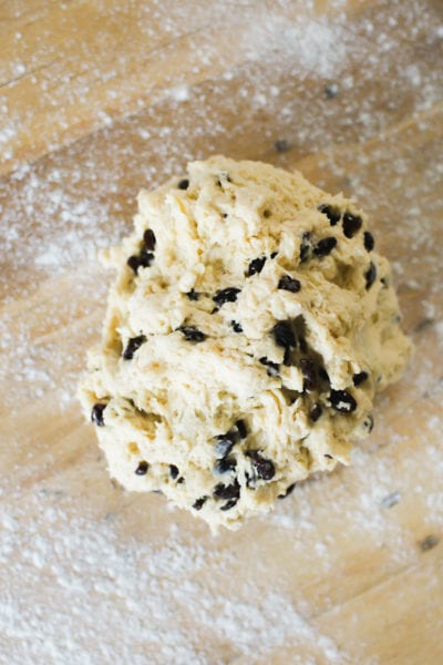 Sourdough Irish Soda Bread Dough On A Board