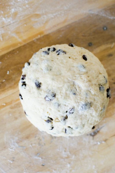 Sourdough Irish Soda Bread Dough On A Board