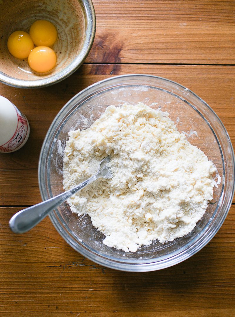 Bowl of flour, sugar and butter