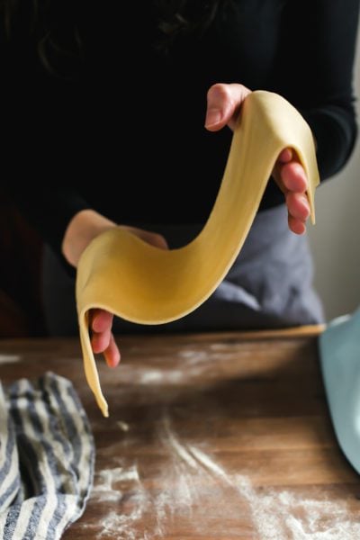 Rolled pasta sheet