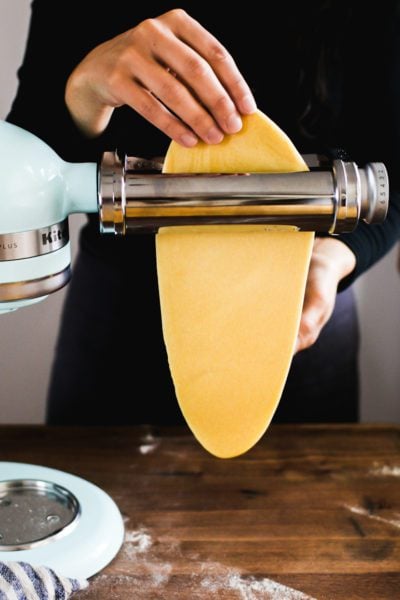 Rolled pasta sheet