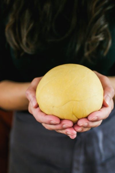 Homemade pasta dough.