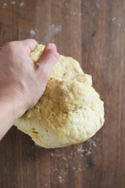 Rough kneaded pasta dough