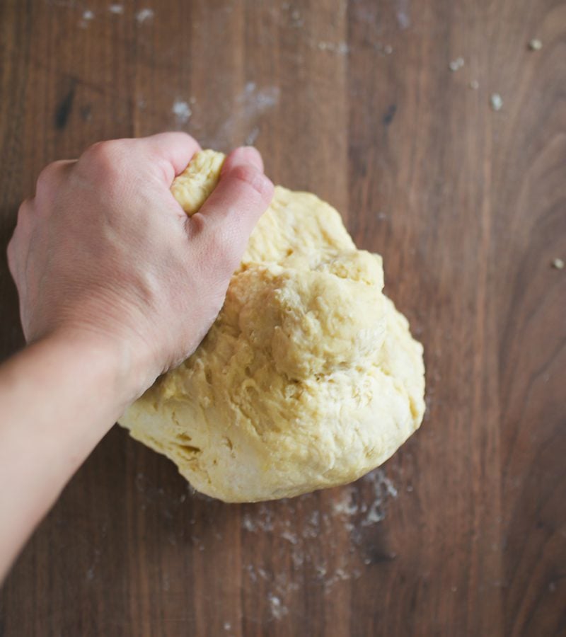Rough kneaded pasta dough