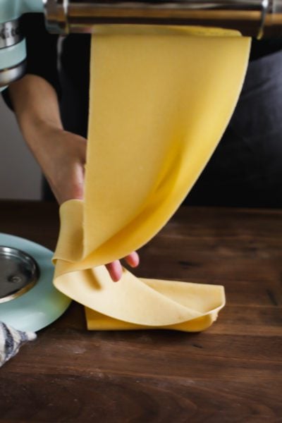 Homemade pasta sheet