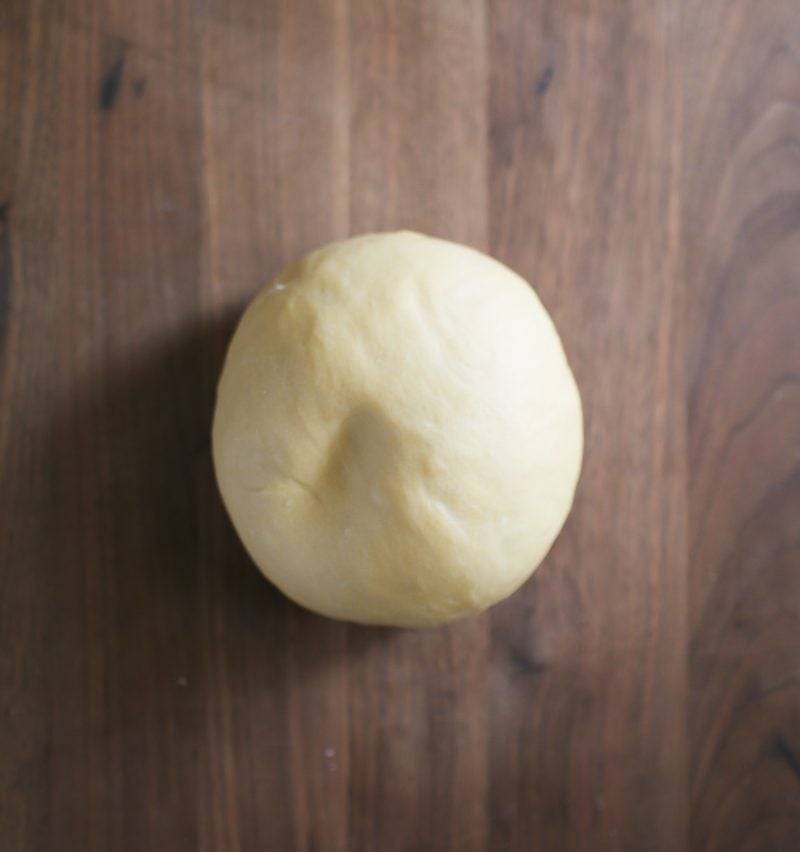 Ball of homemade pasta dough