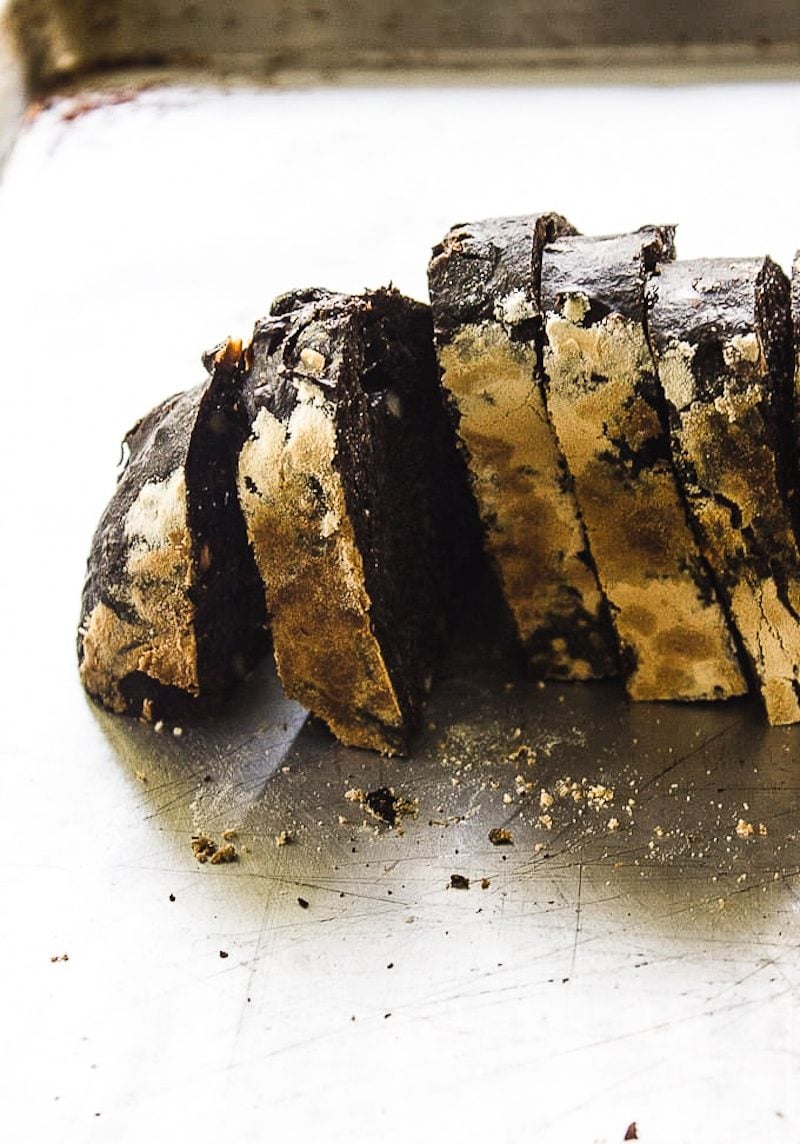 Chocolate sourdough bread crust