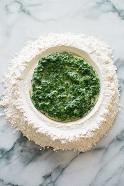 Spinach pasta dough