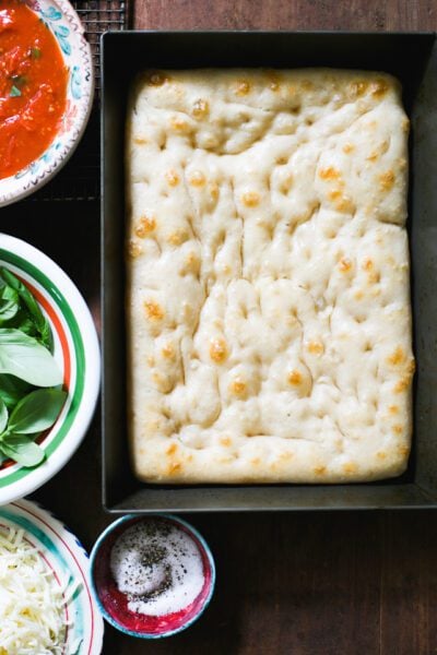 Par-baked sourdough pizza crust