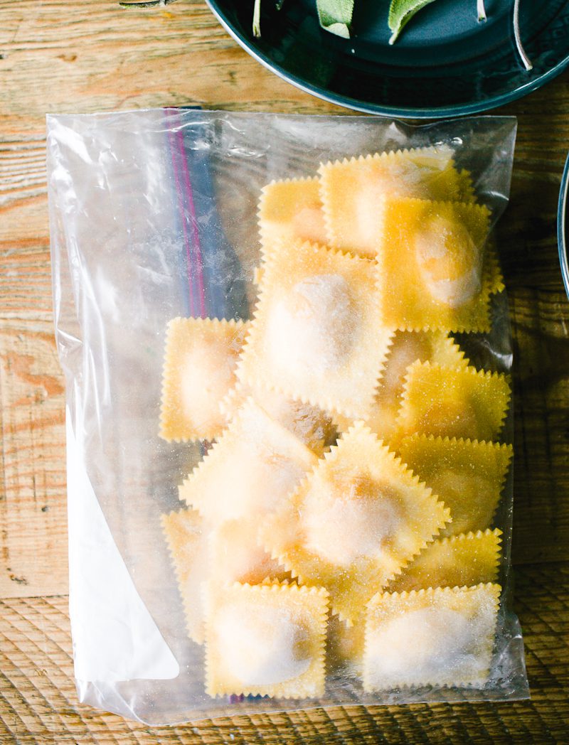 Bag of Frozen Homemade Butternut Squash Ravioli