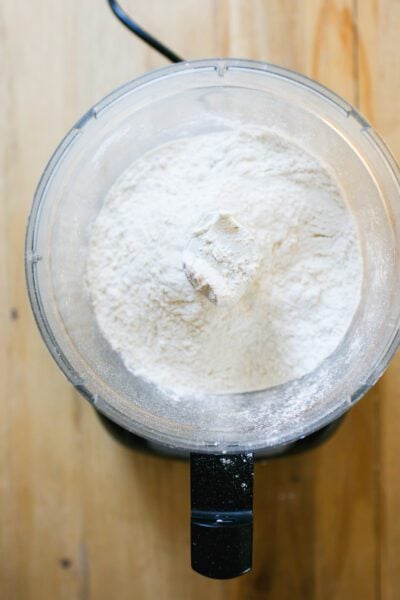 Flour in a food processor